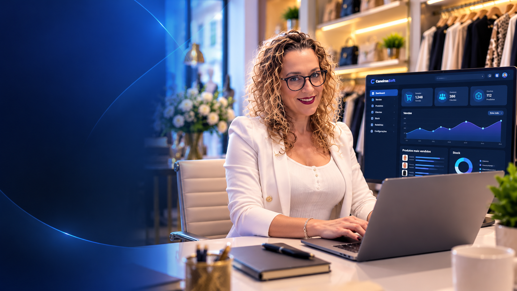 Profissional a trabalhar com software CaneirasSoft